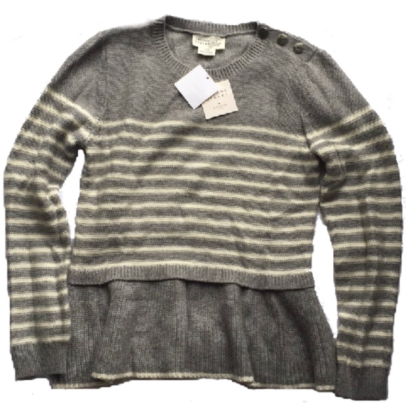 kate spade Sweaters - 🆕kate spade broome street striped peplum sweater
